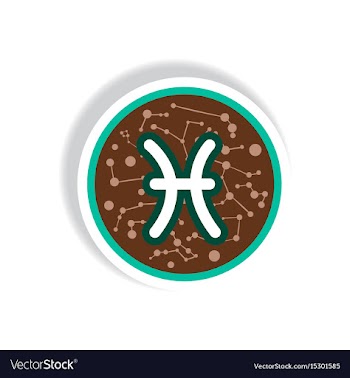 Stylish icon in paper sticker style zodiac sign vector image