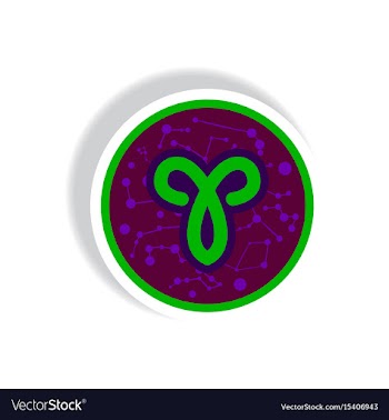 Stylish icon in paper sticker style zodiac sign vector image