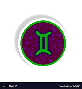 Stylish icon in paper sticker style zodiac sign vector image