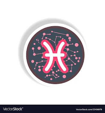 Stylish icon in paper sticker style zodiac sign vector image