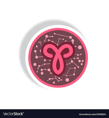 Stylish icon in paper sticker style zodiac sign vector image
