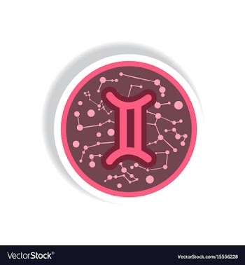 Stylish icon in paper sticker style zodiac sign vector image