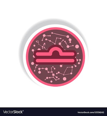 Stylish icon in paper sticker style zodiac sign vector image