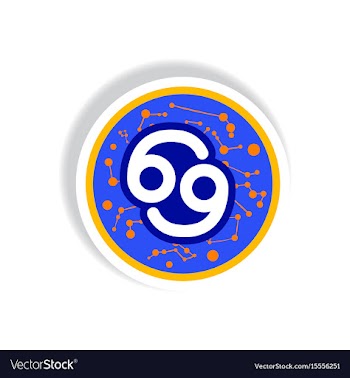 Stylish icon in paper sticker style zodiac sign vector image
