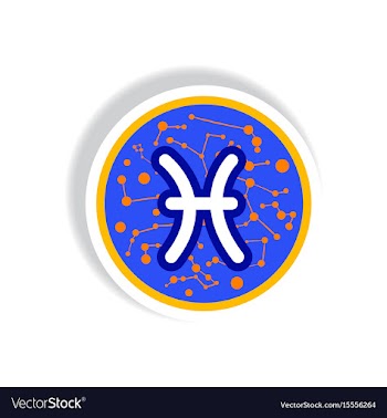 Stylish icon in paper sticker style zodiac sign vector image