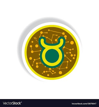 Stylish icon in paper sticker style zodiac sign vector image