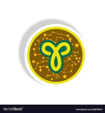 Stylish icon in paper sticker style zodiac sign vector image