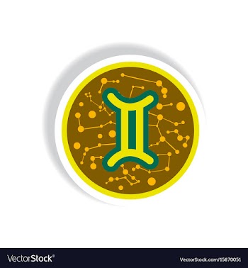Stylish icon in paper sticker style zodiac sign vector image