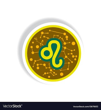 Stylish icon in paper sticker style zodiac sign vector image