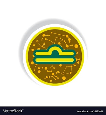 Stylish icon in paper sticker style zodiac sign vector image