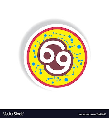 Stylish icon in paper sticker style zodiac sign vector image