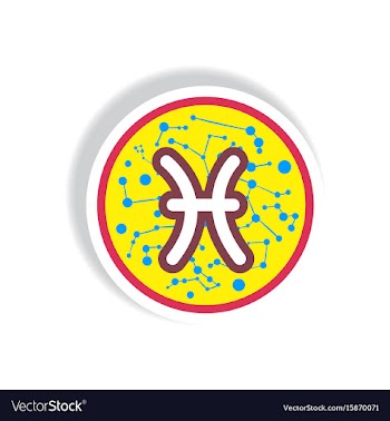 Stylish icon in paper sticker style zodiac sign vector image