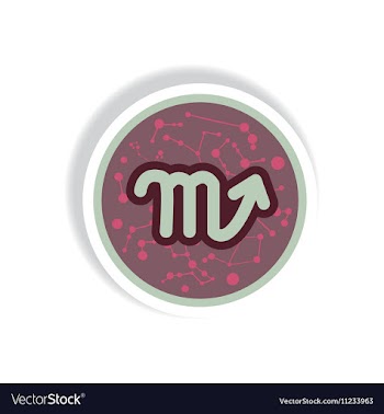Stylish icon in paper sticker style Zodiac signs vector image