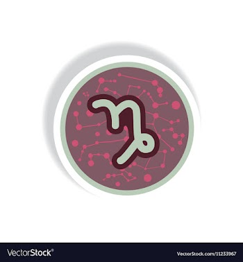 Stylish icon in paper sticker style Zodiac signs vector image