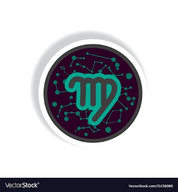 Stylish icon in paper sticker style Zodiac signs vector image