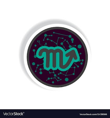 Stylish icon in paper sticker style Zodiac signs vector image