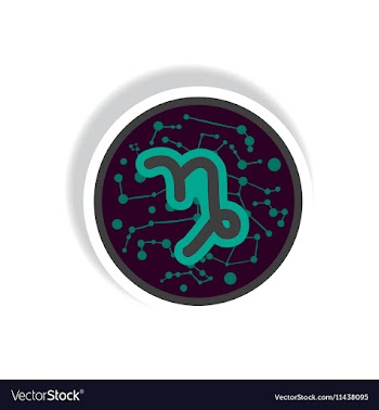 Stylish icon in paper sticker style Zodiac signs vector image