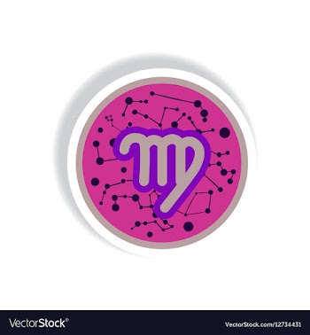Stylish icon in paper sticker style Zodiac signs vector image