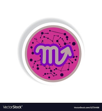 Stylish icon in paper sticker style Zodiac signs vector image