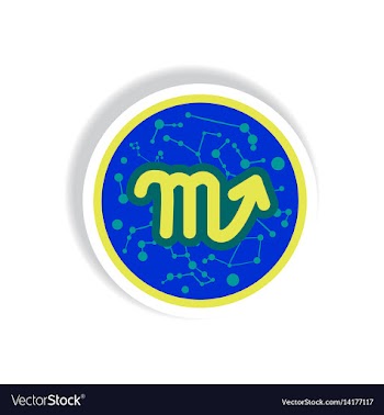 Stylish icon in paper sticker style zodiac signs vector image