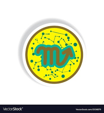 Stylish icon in paper sticker style zodiac signs vector image