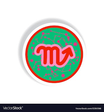Stylish icon in paper sticker style zodiac signs vector image