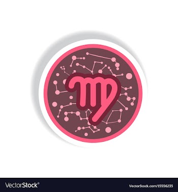 Stylish icon in paper sticker style zodiac signs vector image