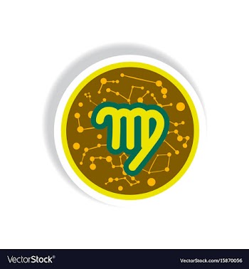 Stylish icon in paper sticker style zodiac signs vector image