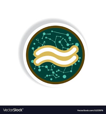 Stylish icon in paper sticker style zodiac vector image