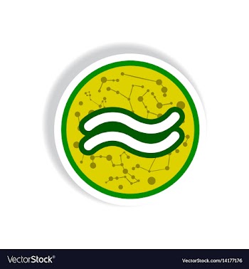 Stylish icon in paper sticker style zodiac vector image