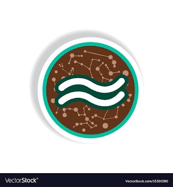 Stylish icon in paper sticker style zodiac vector image