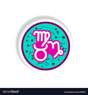Stylish icon in paper sticker style zodiacal earth vector image