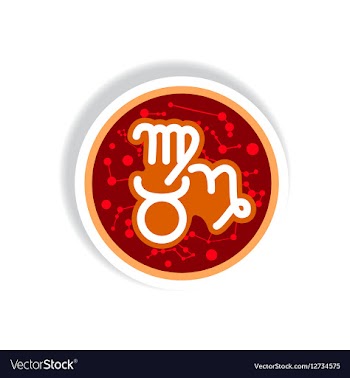 Stylish icon in paper sticker style zodiacal earth vector image