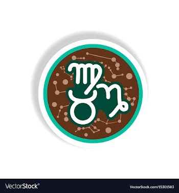 Stylish icon in paper sticker style zodiacal earth vector image