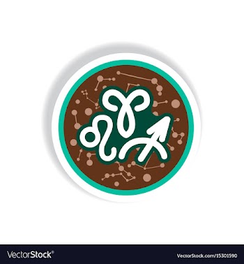 Stylish icon in paper sticker style zodiacal vector image