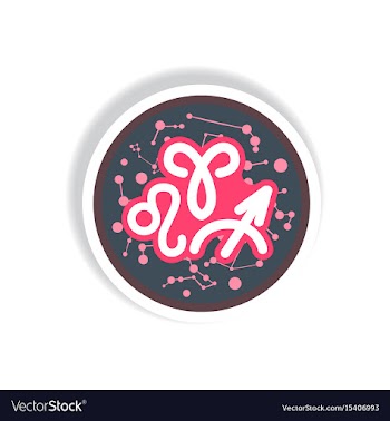 Stylish icon in paper sticker style zodiacal vector image