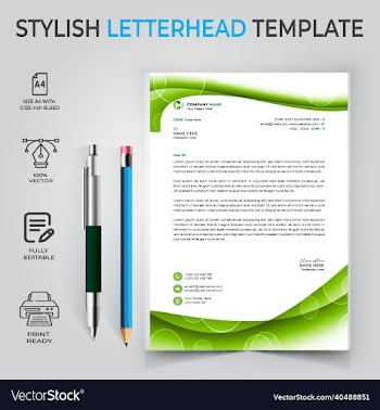 stylish letterhead template design