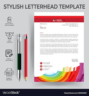 stylish letterhead template design