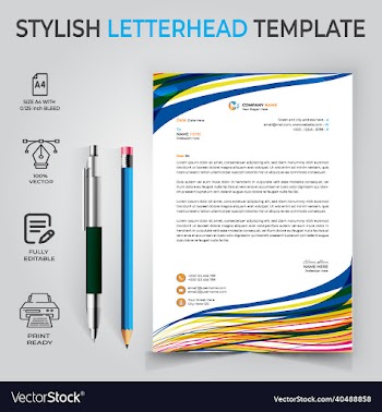 stylish letterhead template design for business