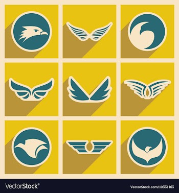Stylish logos Eagles vector image