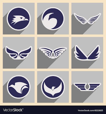 Stylish logos Eagles vector image