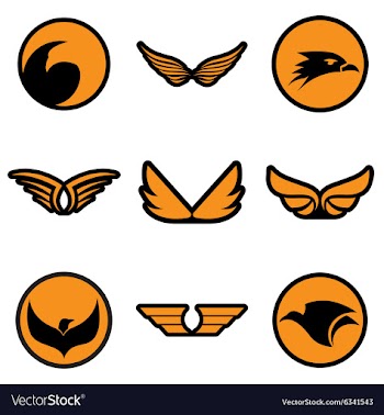 Stylish logos Eagles vector image