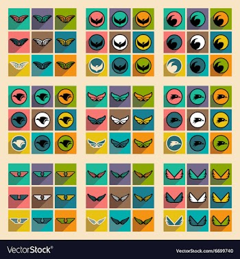 Stylish logos Eagles vector image