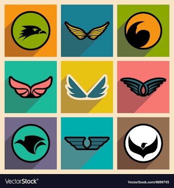 Stylish logos Eagles vector image