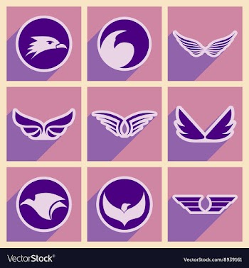 Stylish logos Eagles vector image