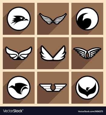 Stylish logos Eagles vector image
