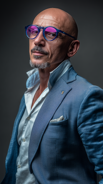 Stylish Mature Man in Smart Casual Attire