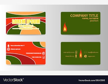 Stylish metro business card template vector image