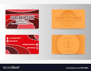 Stylish metro business card template vector image