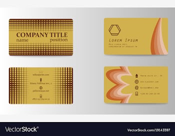 Stylish metro business card template vector image